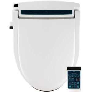 BidetMate 2000 Series Electric Bidet Heated Smart Toilet Seat with Unlimited Heated Water, Side Control Panel, Deodorizer, and Warm Air Dryer - Adjustable and Self-Cleaning - Fits Elongated Toilets