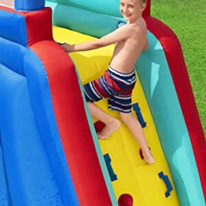 Bestway H2OGO! Waterfall Waves Mega Water Park | Inflatable Slide and Pool Fits Up to 6 Children