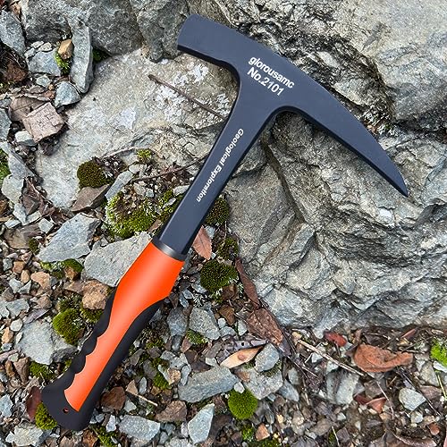 Rock Pick - 28 oz Geological Hammer with Pointed Tip & Shock Reduction Grip - 11.4 Inch