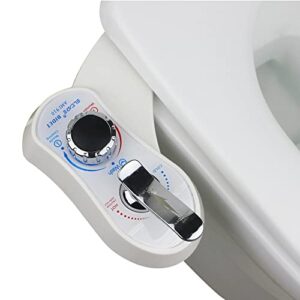 elcare bidet ami910- hot and cold water bidet attachment for toilet - self cleaning dual nozzles(frontal & rear wash) - non-electric mechanical bidet toilet attachment
