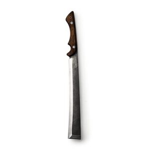 Barebones Japanese NATA Tool - Machete Perfect for Chopping, Splitting & Cutting - Stainless Steel Hunting Machete - Hardwood Walnut Handle - Stainless Steel Blade (Updated Version)