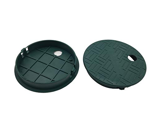 SEULEME Pneumatic Valve Box Cover Lid 6” Round Sprinkler System Irrigation Circular Valve Box,2 Pack