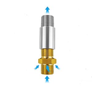 Liquid Propane Gas Fire Pit 1/2" LP Air Mixer Valve - Stainless Steel and Solid Brass, Air Mixture Valve High Capacity BTU