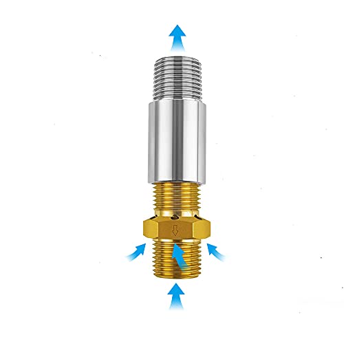 Liquid Propane Gas Fire Pit 1/2" LP Air Mixer Valve - Stainless Steel and Solid Brass, Air Mixture Valve High Capacity BTU