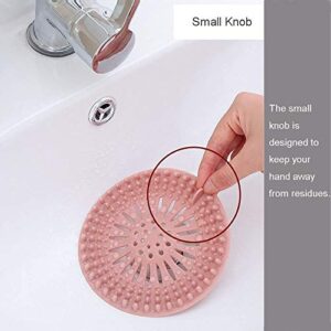 Sink Drain Strainer Durable Silicone Suckers for Bathroom and Kitchen，Sink Filter Sewer.Hair/vegetable scraps/garbage filters,Hair Stopper Shower Drain Filter，Easy to install and clean（5PCS）