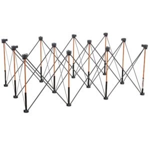 bora centipede ck12s 30 inch height portable work stand, includes 4 x-cups, 4 quick clamps, carry bag, portable work support sawhorse, 4ft x 6ft, 30 inch work height, 4500lb weight capacity , orange