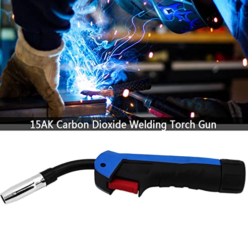 MIG/MAG 15AK Welding Torch Head Carbon Dioxide Welding Gun Part Head Replacement Rubber Handle Welding Cutter Torch Body Head for 150A-250A Welding Machine