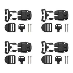 zhaoyao 4 pack spa tub cover clip replace latches clip lock kit for spa hot tub cover, spa cover clips replacement with keys and slide buckle