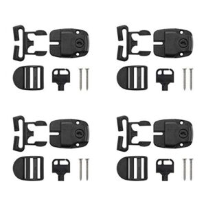 Zhaoyao 4 Pack Spa Tub Cover Clip Replace Latches Clip Lock Kit for Spa Hot Tub Cover, Spa Cover Clips Replacement with Keys and Slide Buckle