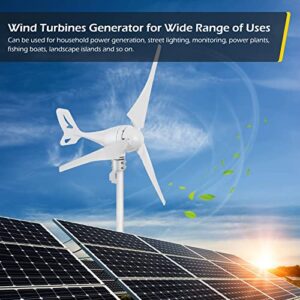 Dyna-Living Wind Turbine Generator 400W DC 12V 3 Blade Wind Turbine Motor with Charge Controller for Home Use Boat or Industrial Energy(Not Included Mast)