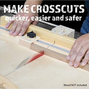 Fulton DIY Table Saw Crosscut Sled Kit with 2 UHMW Bars 2 Aluminum Tracks 1 Knob and 1 Bolt along with Full Color HOW TO BUILD YOUR OWN Crosscut Sled Guide Booklet