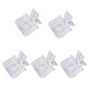 5 pieces queen bee cage catcher clips plastic queen catching tool queen catcher queen bee catcher queen bee cage bee queen marking catcher for safely capture and store the queen bees, transparent
