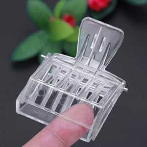 5 Pieces Queen Bee Cage Catcher Clips Plastic Queen Catching Tool Queen Catcher Queen Bee Catcher Queen Bee Cage Bee Queen Marking Catcher for Safely Capture and Store The Queen Bees, Transparent