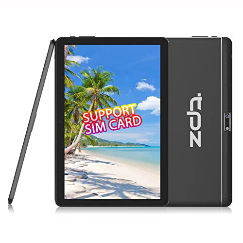 TPZ Tablet 10 inch, Android Tablets, Support 3G Phone Calls32GB, Dual SIM Card Slots & Cameras, WiFi, Google Certified, IPS HD Touchscreen, Bluetooth, 6000mAh Battery, GPS