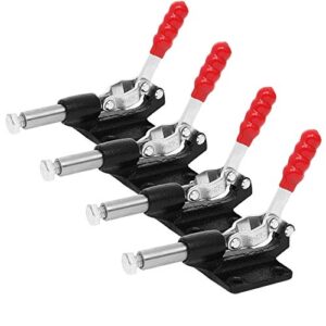 4 pcs push pull adjustable toggle clamp, quick release hand tool for woodworking, 500lbs holding capacity toggle latch, gh-305c stroke clamp for welding, 32mm