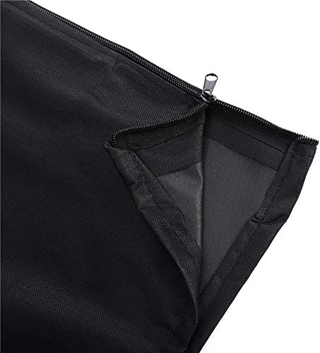 BBQ Grill Cover Waterproof Dustproof Oven Protection Cover for Round Gas Charcoal Electric Barbecue Outdoor Patio Garden Accessory with Storage Bag Black