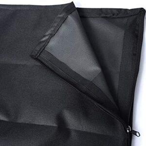 BBQ Grill Cover Waterproof Dustproof Oven Protection Cover for Round Gas Charcoal Electric Barbecue Outdoor Patio Garden Accessory with Storage Bag Black