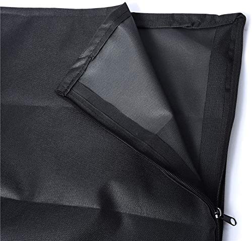 BBQ Grill Cover Waterproof Dustproof Oven Protection Cover for Round Gas Charcoal Electric Barbecue Outdoor Patio Garden Accessory with Storage Bag Black