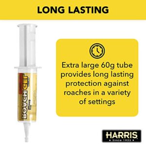 Harris Roach Gel, Ready to Use Cockroach Killer for Indoor and Outdoors, Extra Large Size 60g