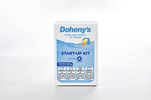 Doheny's Ultimate Pool Opening Start-Up Kit | Contains All of The Professional Grade Chemicals You Need to Open Your Chlorine Based Pool | Includes 10 Free Test Strips | 30,000 Gallon Kit