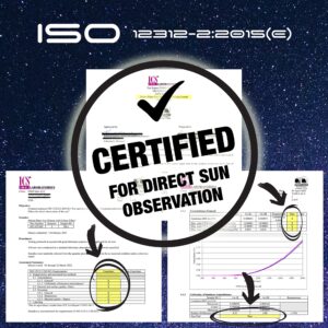 Soluna Solar Eclipse Glasses - CE and ISO Certified Safe Shades for Direct Sun Viewing - Made in the USA (2 Pack)