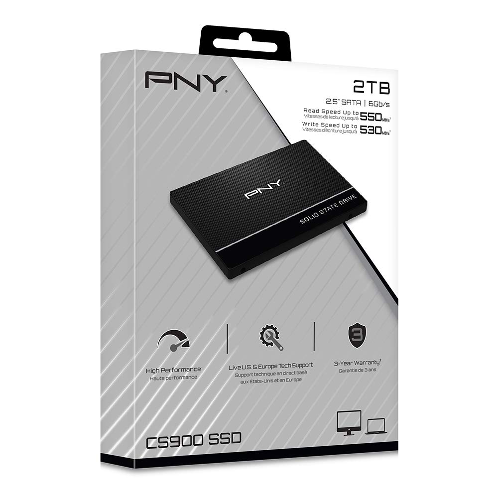 PNY CS900 2TB 3D NAND 2.5" SATA III Internal Solid State Drive (SSD) - (SSD7CS900-2TB-RB)