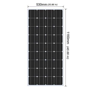 XINPUGUANG 100Watt 12Volt Solar Panel Moncrystalline Solar Panel Kit 10A Charge Controller， Extension Cable ，Mounting Brackets for RV Trailer Camper Marine Off Grid (100W Solar Kits)