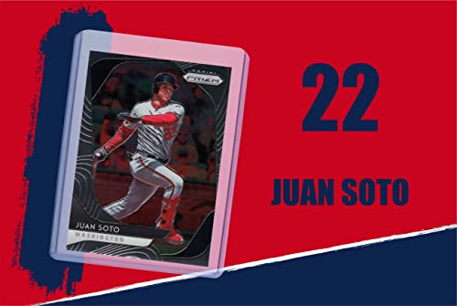 Juan Soto Baseball Cards (5) ASSORTED Washington Nationals Trading Card and Wristbands Gift Bundle