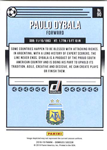 2018-19 Donruss #90 Paulo Dybala Argentina Soccer Trading Card