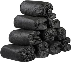 smaige shoe covers disposable - 100 pack (50 pairs) disposable shoe & boot covers non-slip dust-proof shoe booties,one size fits most (black)