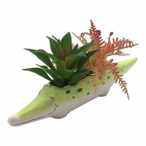 streamline imagined crocodile flower planter pot