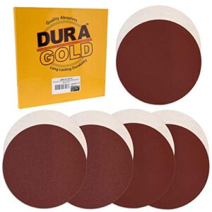 dura-gold premium 10" sanding discs variety pack box - 60, 80, 120, 180, 240 grit (2 discs each, 10 total) - sandpaper discs with psa self adhesive - drywall, floor, woodworking, auto for power sander