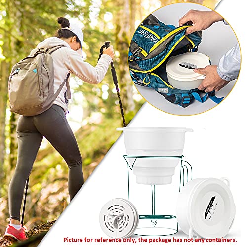 miniwell Collapsible Filtration System- Water Camping Filter Pitcher- Faucet Filter for Hiking Purification- Faucet Filter Remove Chlorine,Sediments, BPA Free- Kitchen- Emergency (White)