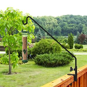 MIXXIDEA Heavy Duty Deck Rail Pole Deck Hook, Extensible and Adjustable Deck Hook for Hanging Bird Feeder, Plants, Suet Baskets,Wind Chimes,Lanterns