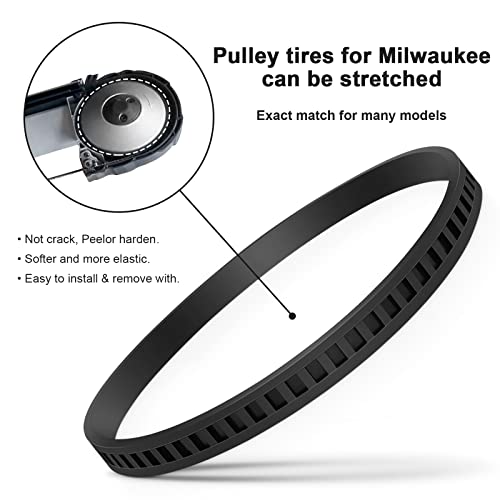 Replacement Milwaukee Pulley Tires 45-69-0010 for Milwaukee BandSaws Blade AO2807 6238N 6230 6232-6 6225 6238-20 2729-20 (2PACK)