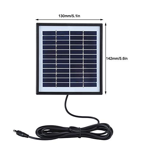 12V 2W Waterproof Solar Panel Charger, 5.6x5.1in Polysilicon Solar Panel, Portable for Outdoor Camping