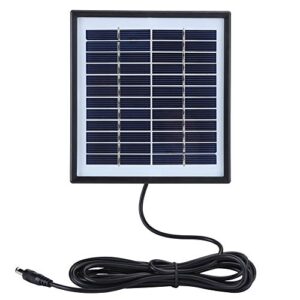 12V 2W Waterproof Solar Panel Charger, 5.6x5.1in Polysilicon Solar Panel, Portable for Outdoor Camping