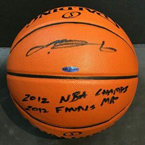 lebron james signed spalding nba basketball 2012 nba finals mvp auto uda coa - autographed basketballs