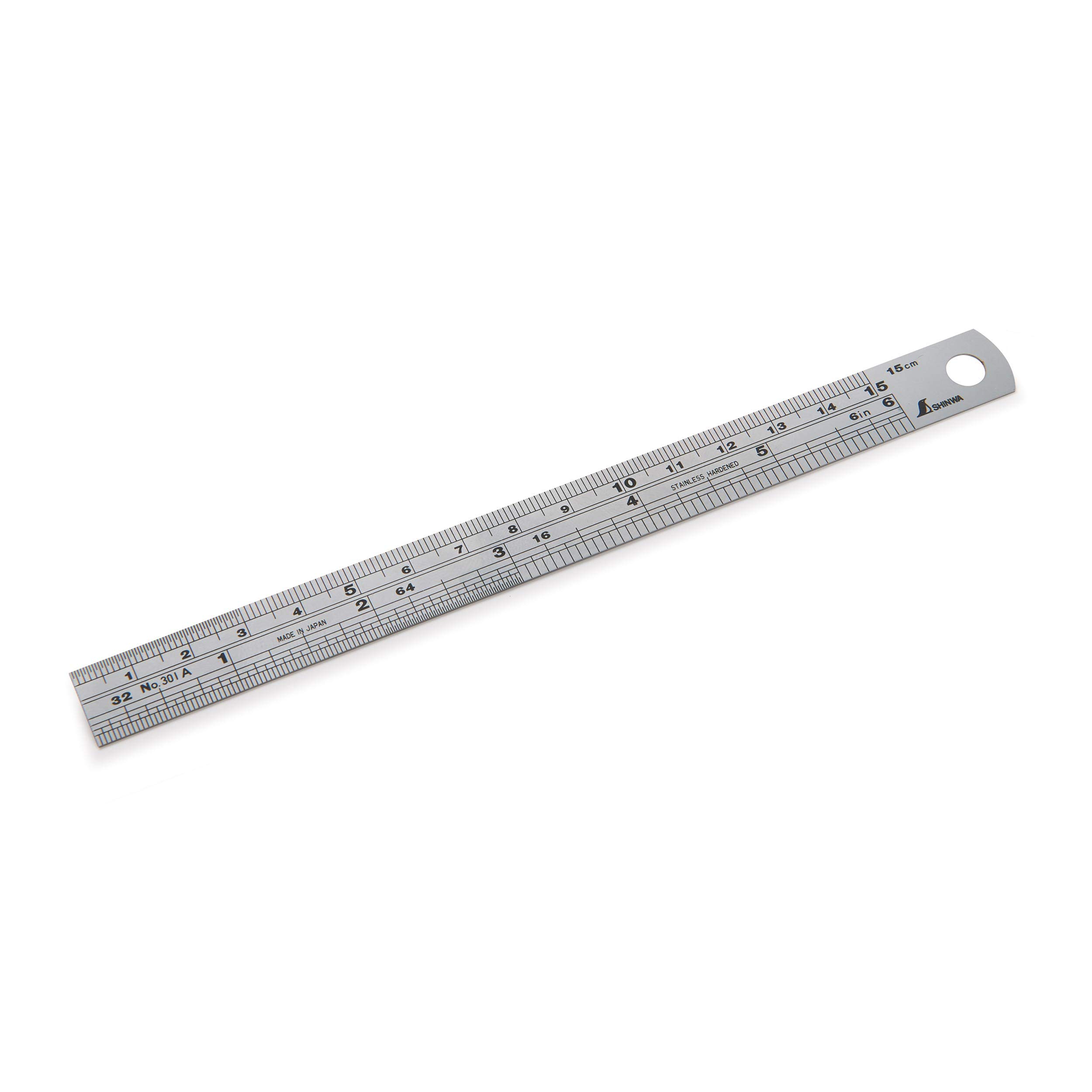 Shinwa Stainless Steel 6" Ruler