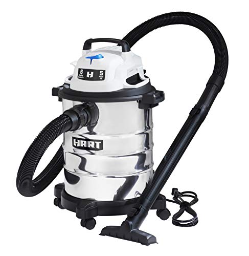 6 Gallon Stainless Steel Wet & Dry Vacuum 5.0 Peak HP