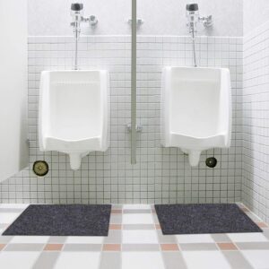 Urinal Mats (4 Pack)，Deodorizing Urinal Floor mats—Absorbent/Waterproof ，Anti-Slip and Waterproof Backing，Commercial and Restaurant restrooms，Men's Restrooms & Bathrooms，Reusable/Washable (24"×18")