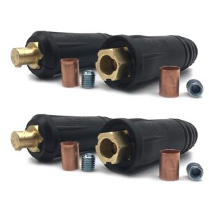 rx weld welding cable quick connector pair dinse-style (300amp-400amp (#1-2/0) 50-70 sq-mm 2-set)