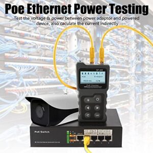 Network RJ45 Tester, VXSCAN POE Ethernet Tester for Power Over Ethernet, Network Cable RJ45 Continuity Checking, DC Power, Switch Loop-Back Test