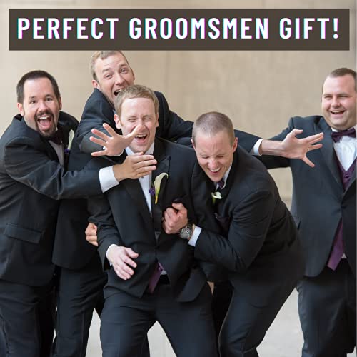 Groomsmen Gifts Set of 5 - Personalized Groomsmen Gifts for Wedding - Best Man and Groomsman Proposal Gifts - Set of 5 Pocket Knives with Sheaths