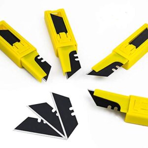 black utility knife blades sk5 anti-oxidation 0.6 thick standard size & recycled dispenser 40 pack