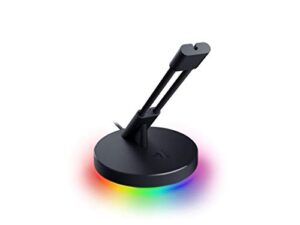 razer mouse bungee v3 chroma - mouse cable holder with rgb lighting (spring arm with cable clip, heavy non-slip base, cable management) black