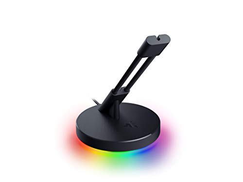 Razer Mouse Bungee V3 Chroma - Mouse Cable Holder with RGB Lighting (Spring Arm with Cable Clip, Heavy Non-Slip Base, Cable Management) Black