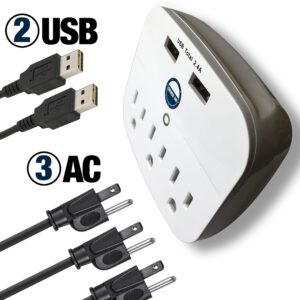 Cruise Power Strip & Travel Night Light for Cruise Ship Cabin - Must Have Cruise Accessories Bundle