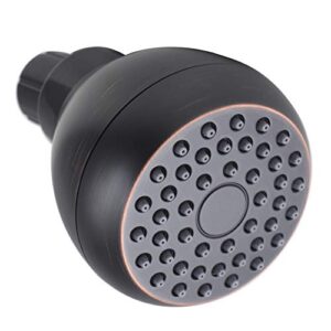 high pressure anti-clogs rustproof shower head fixed water showerhead for bathroom with strong spray angle-adjustable ball joint teflon tape fits high and low water flow showers oil-rubbed bronze