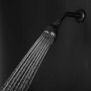 High Pressure Anti-Clogs Rustproof Shower Head Fixed Water Showerhead for Bathroom with Strong Spray Angle-Adjustable Ball Joint Teflon Tape Fits High and Low Water Flow Showers Oil-Rubbed Bronze